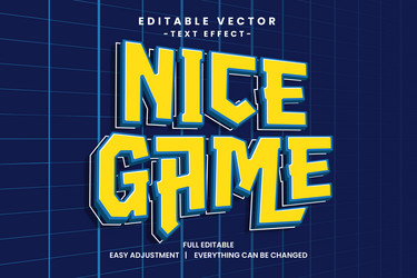 game event text effect editable vector image