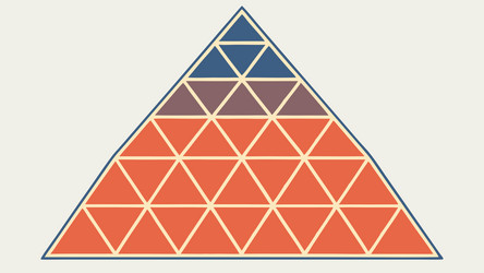 gradual triangle pattern geometric grid with blue vector image
