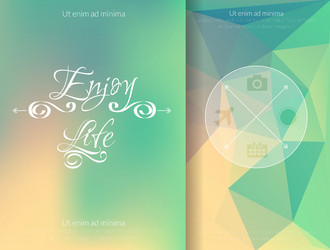 colored abstract triangle and blurred background vector image