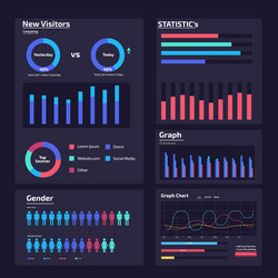 infographic web analysis element design vector image
