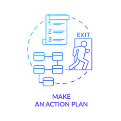 Make action plan concept icon Royalty Free Vector Image