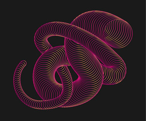 spiral the dynamic shape of parallel lines vector image