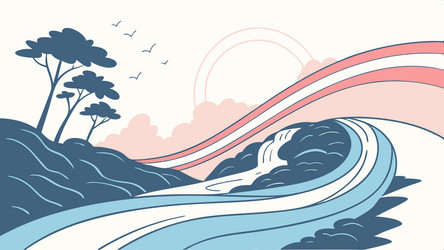 abstract dynamic fluid wave pattern design vector image