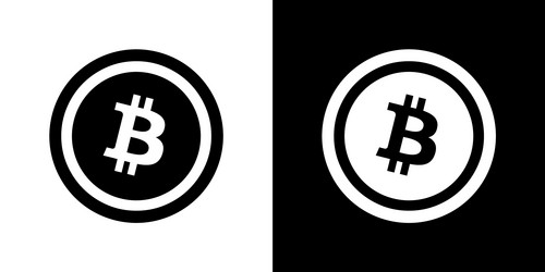 Bitcoin icon cryptocurrency btc coin vector