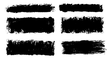 brush strokes rectangular painted objects vector image