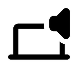 built-in speakers on laptop for audio output vector