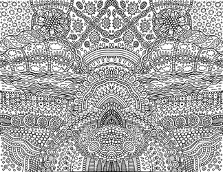 Psychedelic Tribal Doodle Vector Image