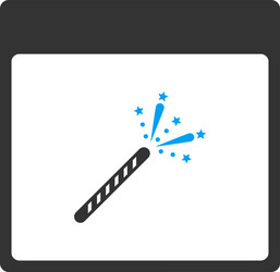 sparkler firecracker calendar page toolbar vector