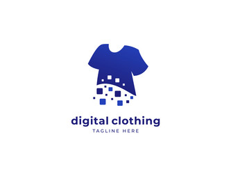 Virtual digital fashion and clothing tshirt brand vector