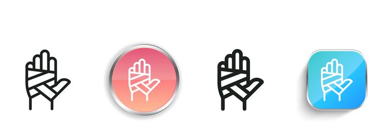 bandage icon thin linear regular and button style vector image