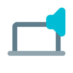 built-in speakers on laptop for audio output vector image