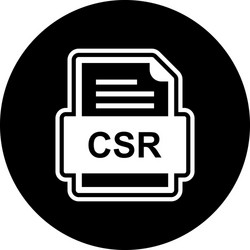 csr file document icon vector image