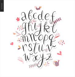Elegant Script Font - Garden Theme vector image