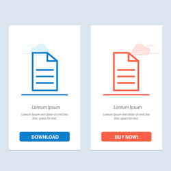 file data user interface blue and red download vector image