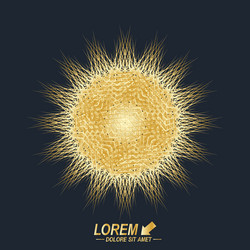 fractal golden element virtual background vector image