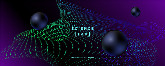 futuristic background with dynamic particles vector image