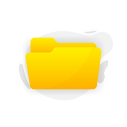 open folder icon with documents on white vector image