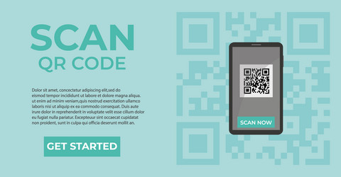 QR Code Scan & Payment Banner vector image