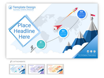 website template set for web page design vector