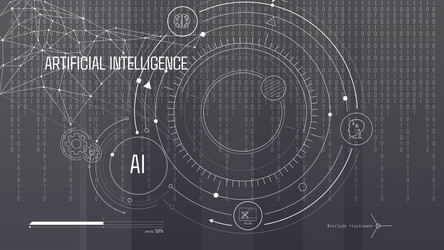 artificial intelligence computing technology vector image