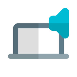 built-in speakers on laptop for audio output vector image
