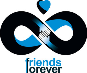 Friends forever everlasting friendship beautiful vector