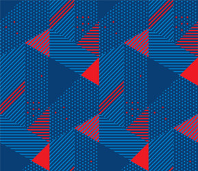 retro 90s style simple geometric seamless pattern vector image