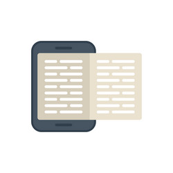 smartphone displaying open book with text for e vector image