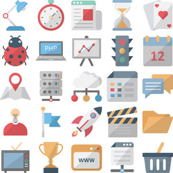 web design and development isolated icons vector image