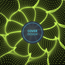 3d grid background connection structure vector image