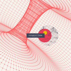 abstract tunnel grid 3d digital dynamic vector image