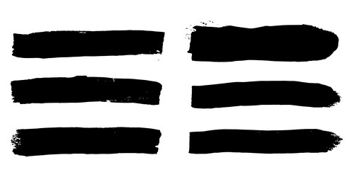 brush strokes rectangular painted objects vector image