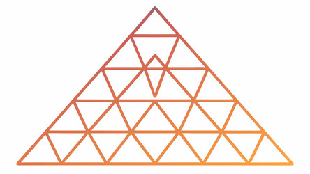 empty geometric triangle grid abstract wireframe vector image
