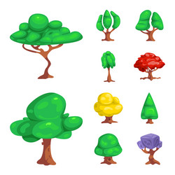 isolated object of tree and nature icon set vector image