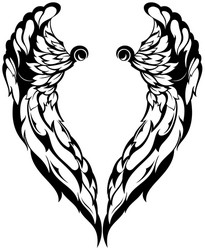 Wings isolated on white background design element Vector Image