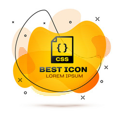 black css file document icon download button vector image