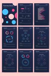 graphics infographics with mobile phone template Vector Image