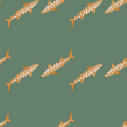 leopard shark seamless pattern in scandinavian vector image