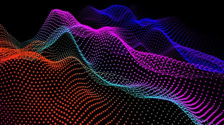 sea waves from node hud data dots flow research vector image