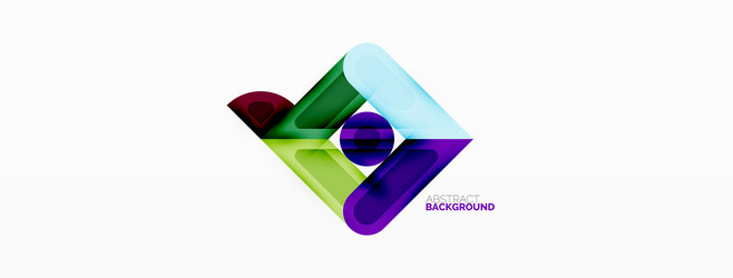 square and circle minimal abstract background vector image