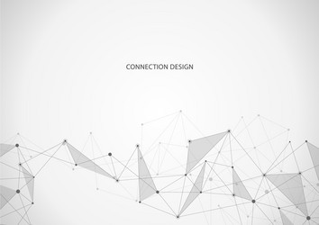 abstract connection background with lines and dots vector image