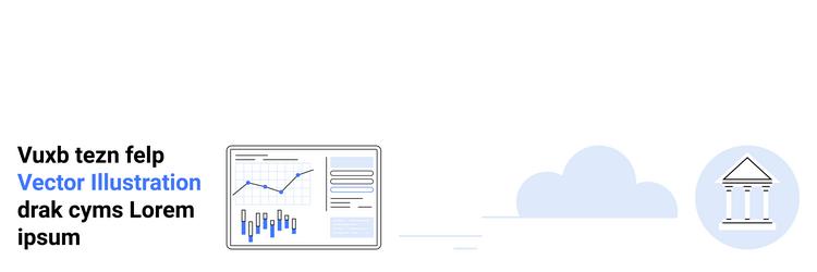 data analytics dashboard with bar and line graphs vector image