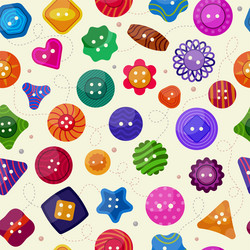 Tailor buttons pattern fashioned seamless vector