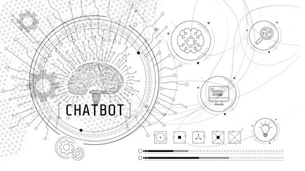 abstract infographics on the topic of implementing vector image