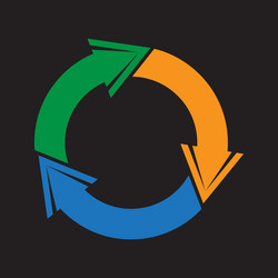 circular arrow cycle multicolor loop diagram vector image