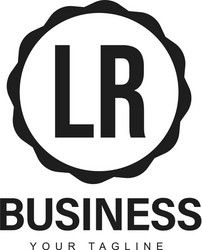 lr initial a logo design with abstract style vector image