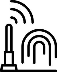scan password icon outline style vector image