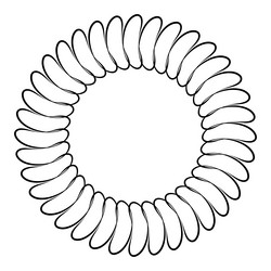 thin line round circular mandala motif pattern vector image