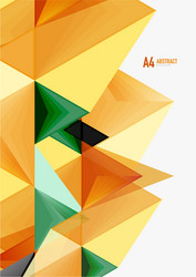 triangular low poly a4 size geometric vector image