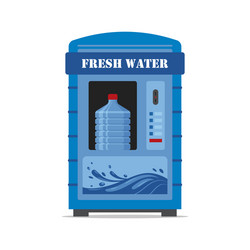 vending machine with fresh water isolated on white vector